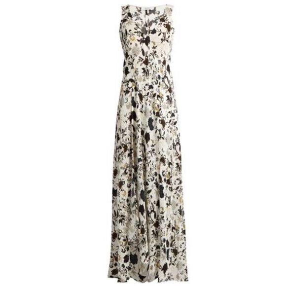 NWT New A.L.C Harlan Floral print  100% Silk-crepe Maxi Dress Sz 2 - Picture 3 of 16